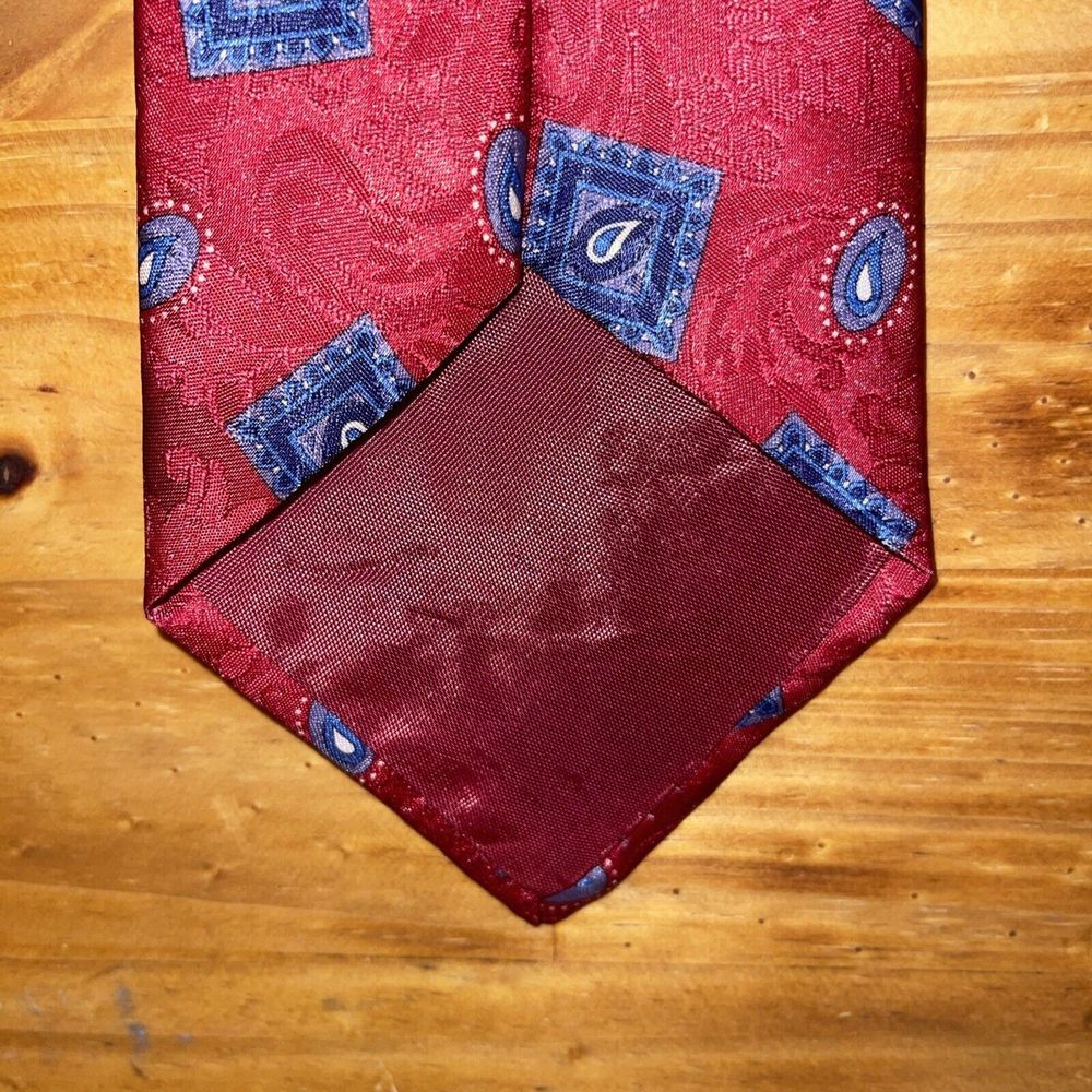 Executive Collection Neck Tie‎ Men Res Paisley Business Weddings Made In USA - Picture 3 of 6